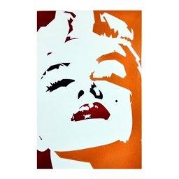 تابلو دکوراتیو مینیمال سیلوئیت چهره مرلین مونرو با رنگ دلخواه 