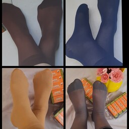 جوراب مچی 6تایی کفدار Royaضخامت 40 زنانه اعلا مشکی یا رنگ پا برند رویا