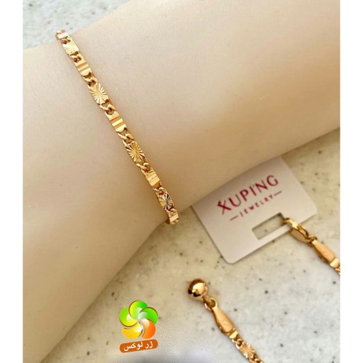 دستبند زنانه طلایی مارک ژوپینگ رنگ ثابت و ضد حساسیت