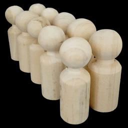 عروسک چوبی خام مدل خانواده چوبی مجموعه 10 عددی