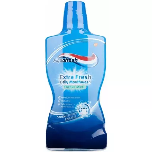 دهانشویه آکوافرش اکسترا فرش Aquafresh Fresh Mint حجم 500 میلی لیتر