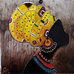 تابلو نقاشی ویترای طرح آفریقایی