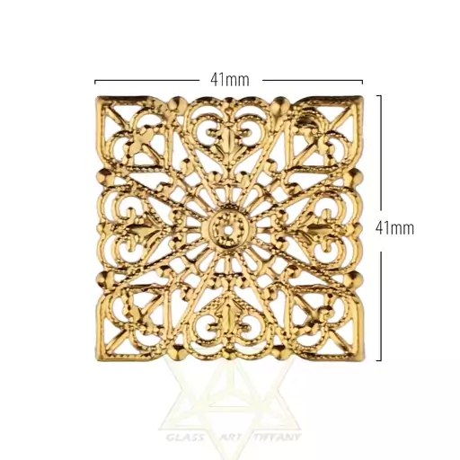 توری تزیینی مربع طلایی اکسسوری یراق الات