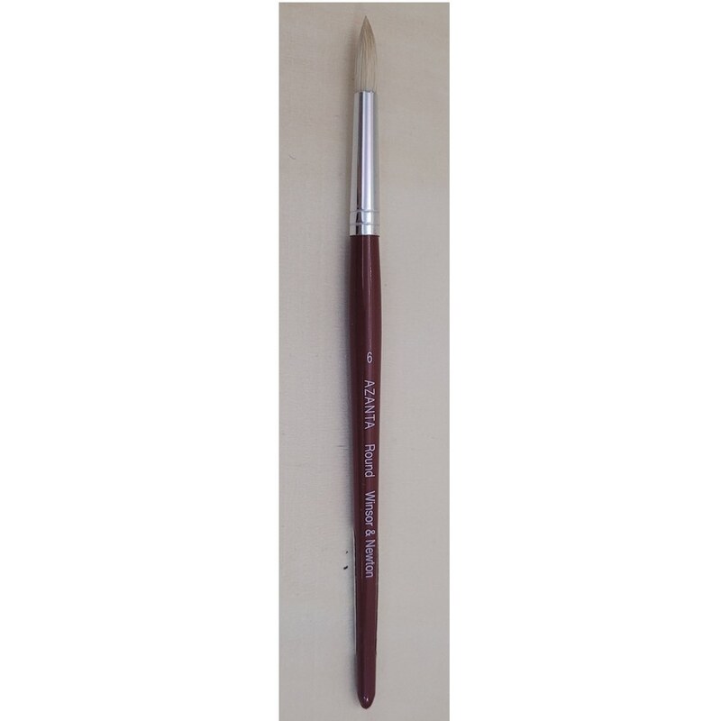 قلم مو وینزور مدل آزنتا دسته کوتاه گرد شماره 6
