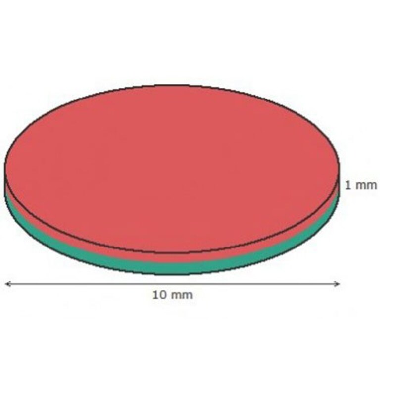آهن ربا نئودیمیوم دیسکی 10x1 mm بسته 10 عددی-جذب بالا و قوی (قطر یک سانتیمتر) 