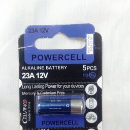 باتری نیم قلمی 23A پاورسل 12 ولت powercell  جهت ریموت و ... چهار عددی 12V