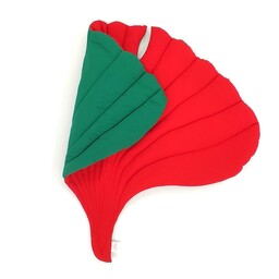 تشک و شال مبل و تخت  دورو طرح نیلوفر آبی کوچک برند کسا رنگ سبز و قرمز 