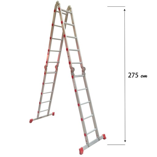 نردبان  20 پله آلومینیومی آلوپات مدل دوازده حالته مفصلی ( هارمونی 6 متری )