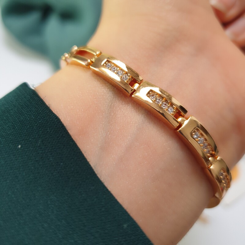 بدلیجات دستبند زنانه طرح طلا ژوپینگ رنگ ثابت