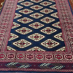 فروش فرش دستباف  ترکمن 4 متری برند آی سن ارزان ارسال رایگان پشم
