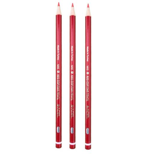 مداد قرمز ادل مدل شقایق بسته 3 عددی