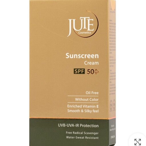 کرم ضد آفتاب ژوت SPF 50 مناسب انواع پوست حاوی ویتامین ای (بی رنگ)

