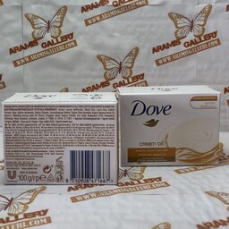 صابون داو روغن آرگان حجم 100گرم Dove Cream Oil وزن 100 گرم