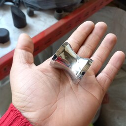 پایه مبل نگهدارنده کمر باریک فلزی کوچک 4سانتی متر بسته تک عددی به رنگ استیل
