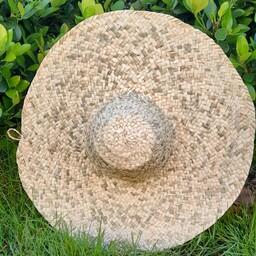 کلاه حصیری ساده ریز بافت وتمیز بافته شده از گیاه گالی