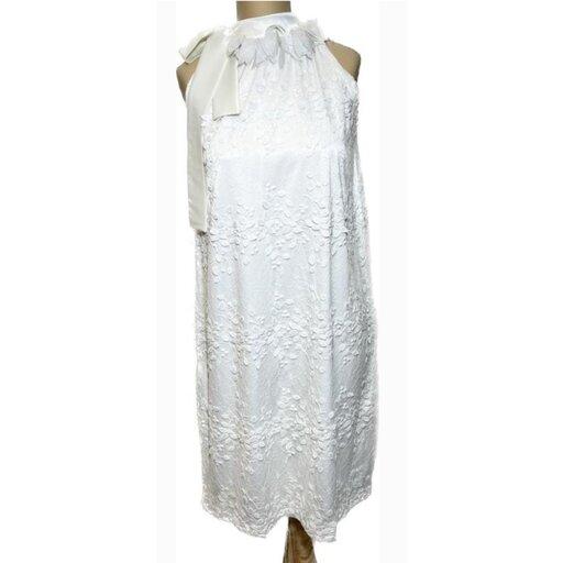 لباس مجلسی گیپور با زیره ساتن سفید سایز 38 و 40