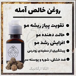 روغن آمله یا آمیلا خالص 60 گرمی اُلگا(آملا، توسط ما از املا گرفته شده ،مفید برای مو، تقویت ریشه ، آمله)