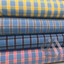 پارچه تترون چهارخونه بوریا در 3 رنگ عرض 1.50 متر
