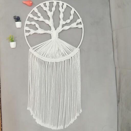 دیوارکوب مکرومه درخت زندگی قابل سفارش در رنگ و سایز دلخواه