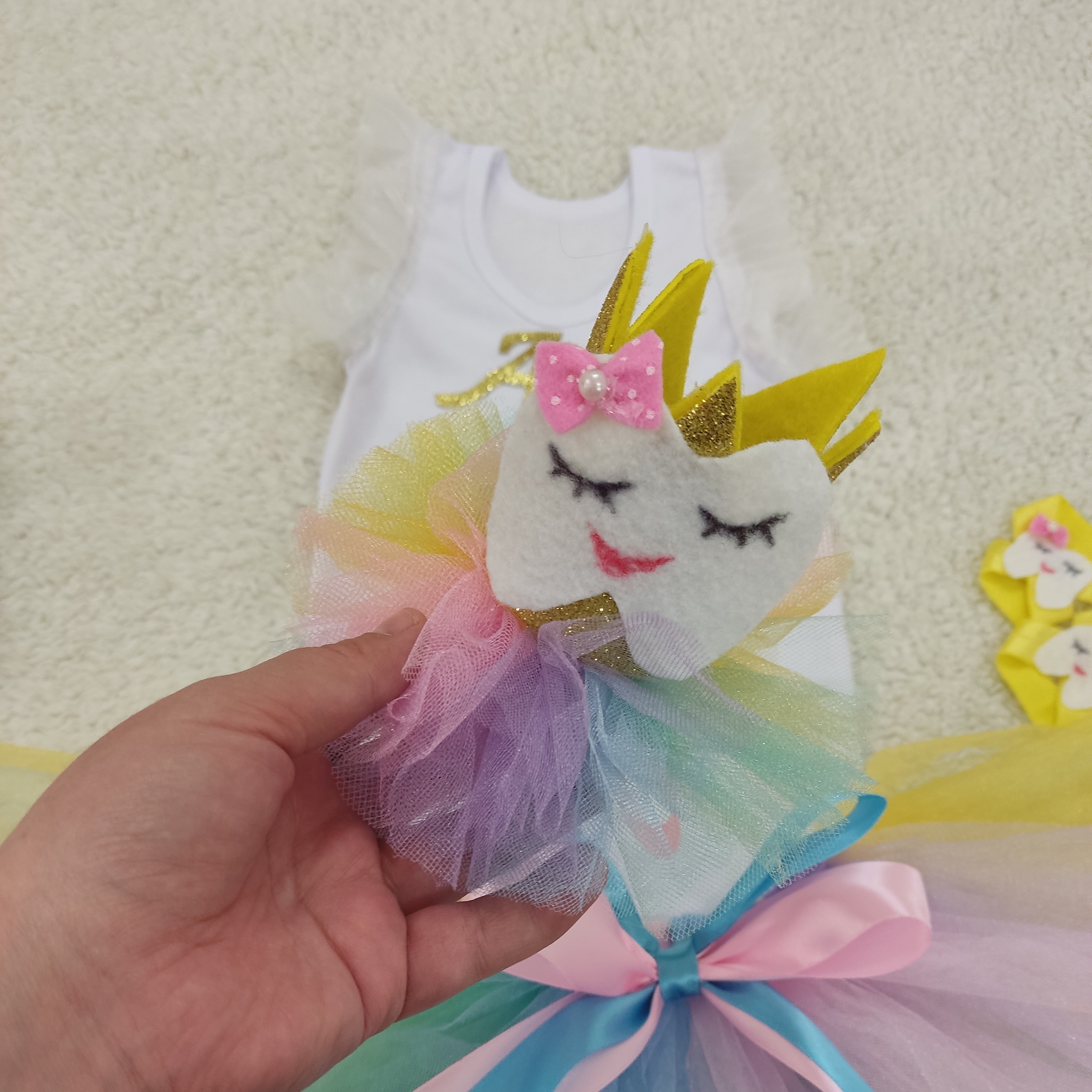 ست دندونی با دامن رنگی