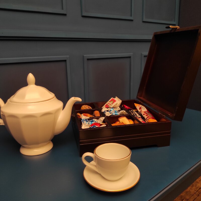 جعبه چای کیسه ای دکورستیک مدل یاس متوسط پس کرایه
