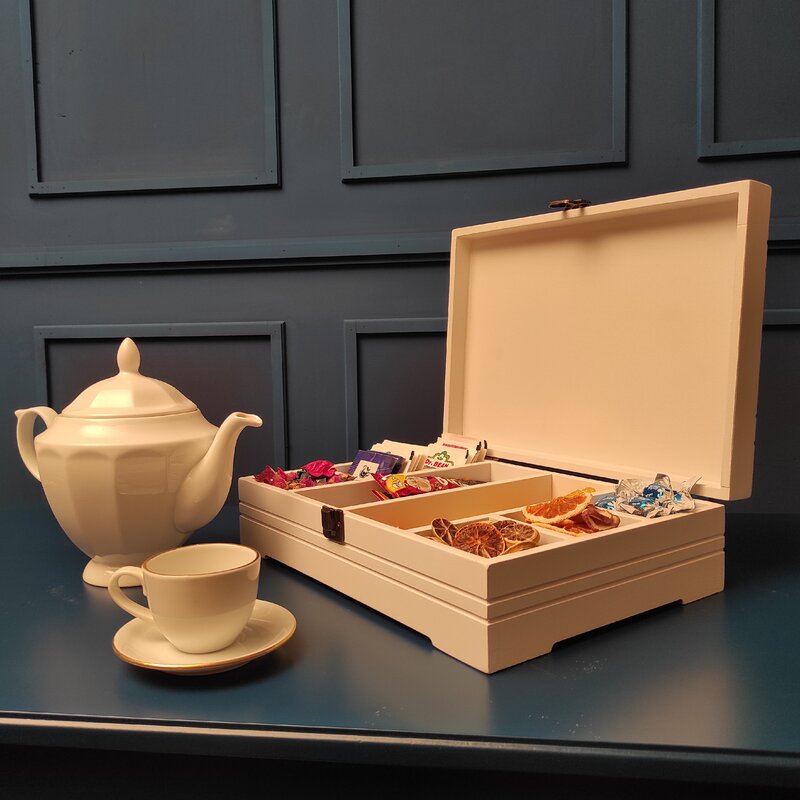 جعبه چای کیسه ای دکورستیک مدل یاس بزرگ پس کرایه