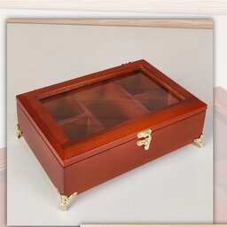 جعبه چای کیسه ای دکورستیک مدل پنج پارت پایه فلزی پس کرایه