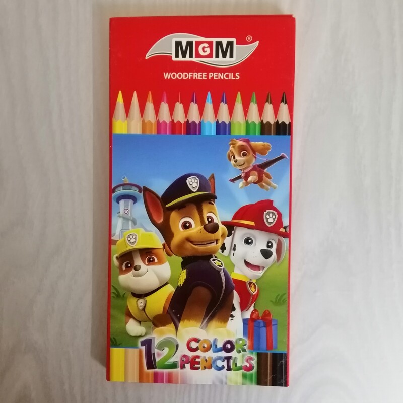 مداد رنگی 12 رنگ جعبه مقوایی MGM