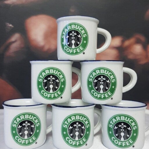 فنجان قهوه خوری استارباکس بسته 6 عددی ( سفید )