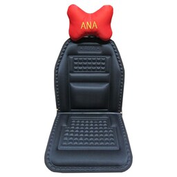 پشتی صندلی خودرو  آنا مشکی قرمز مدل آرکا همراه محافظ گردن بسته یک عددی 