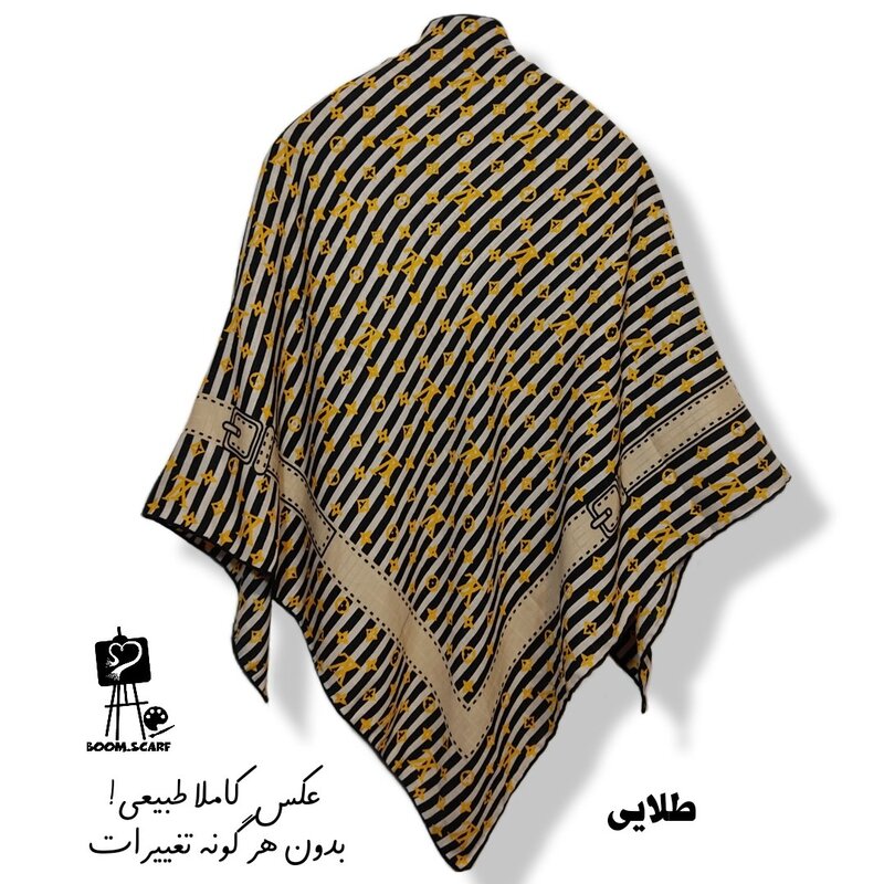 روسری زنانه نخی لبه دوز  قواره کوچک (120)با کد(1029)بوم اسکارف