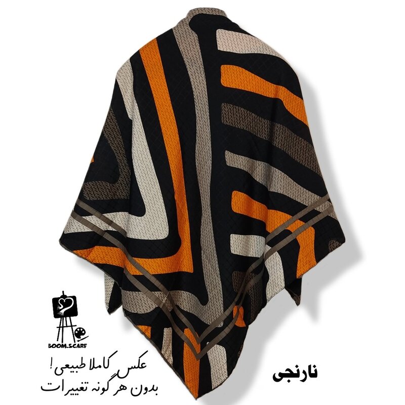 روسری زنانه نخی لبه دوز قواره کوچک(120) با کد(1030)بوم اسکارف