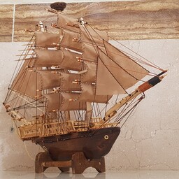 ماکت کشتی چوبی بادبانی کلکسیونی دستساز مدل( تلاطم)
