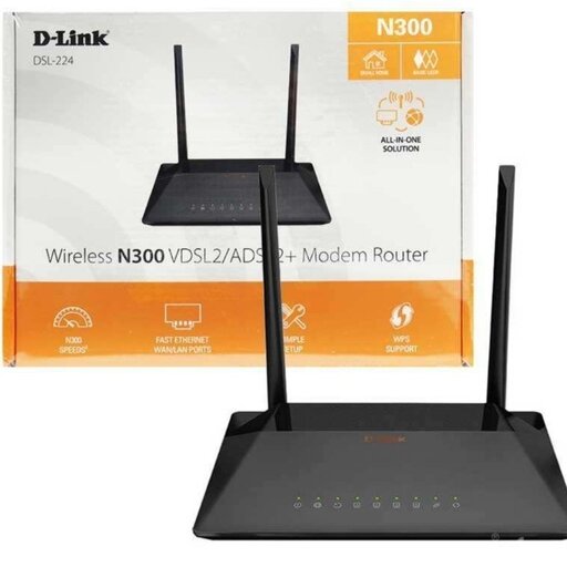 مودم وای فای دی لینک دو آنتن D-Link  WiFi modem 224  