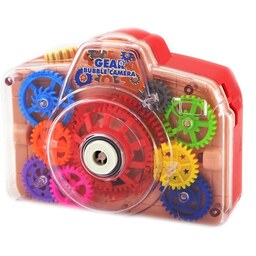 اسباب بازی کودک دوربین حباب ساز موزیکال چراغ دار  طرح چرخ دنده ای