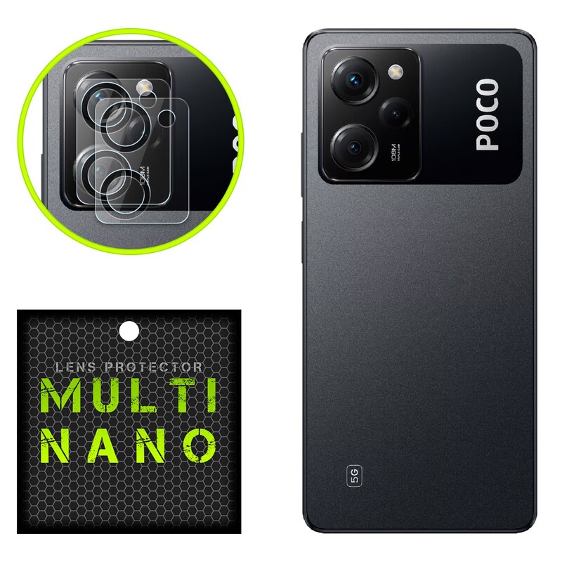 محافظ لنز دوربین مولتی نانو مدل X-L2N برای شیائومی Poco X5 Pro پک دوتایی