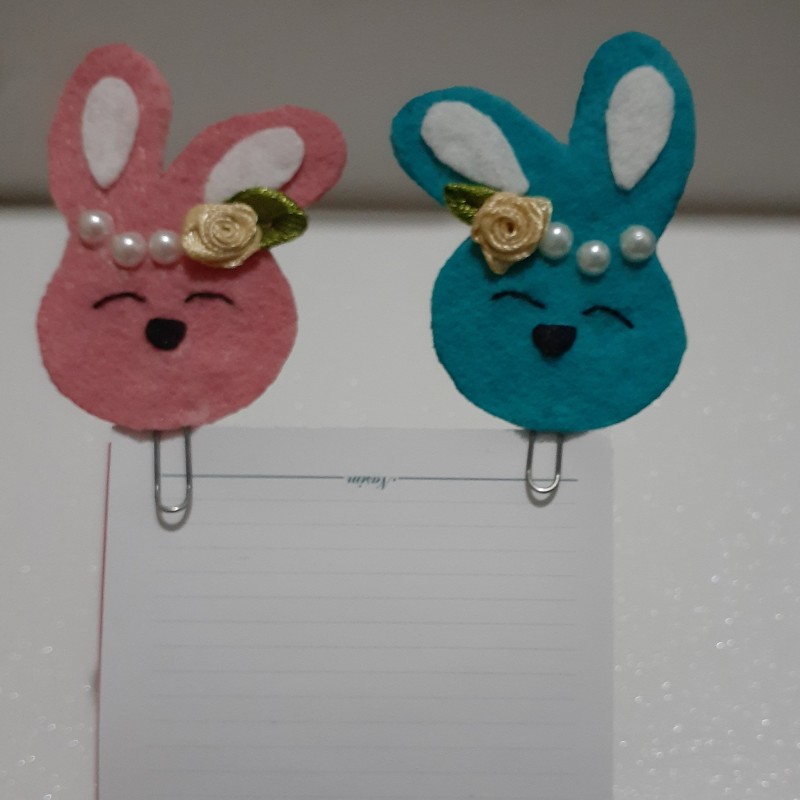 گیره کاغذ پک  دوتایی طرح خرگوش (سفارش کمتر از 10عدد پذیرفته نمی شود )