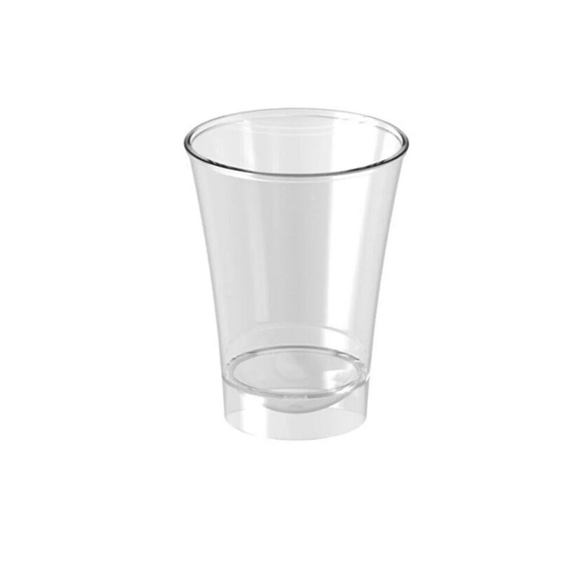 لیوان شات یکبار مصرف 10 عددی بی رنگ پلاستیکی
