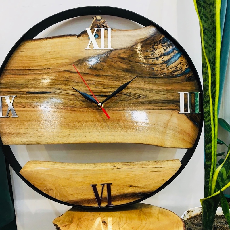 ساعت روستیک چوبی ساعت چوبی ساعت دیواری