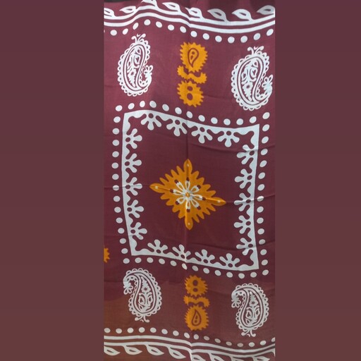 روسری سنتی زنانه لری ( گلونی نخی)  یک و نیم متری با رنگ های شفاف و. روشن 
