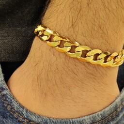 دستبند کارتیر تراش دار طلایی قطر10میل