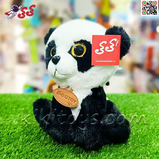 عروسک پاندا نشسته چشم تیله ای اسباب بازی Panda polish doll 60036