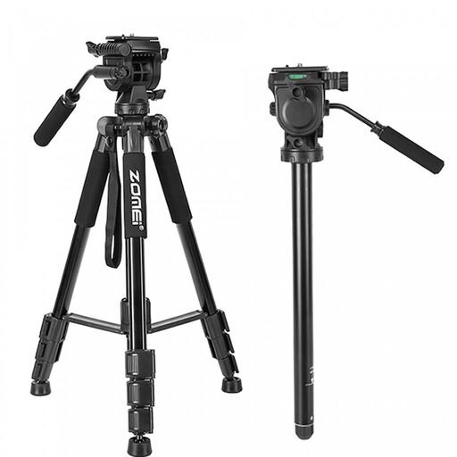 سه پایه زومی مدل Q310 مشکی مخصوص موبایل و دوربین