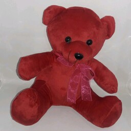 عروسک خرس نشسته قرمز 23 سانتی مخصوص کادوی ولنتاین 