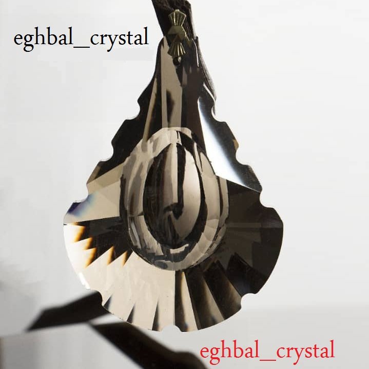 کریستال آویز لوستر مدل شصتی بزرگ برنز بسته 5عددی