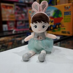 عروسک پولیشی طرح دختر خرگوشی 30 سانت وارداتی با پارچه نانو قابل شستشو