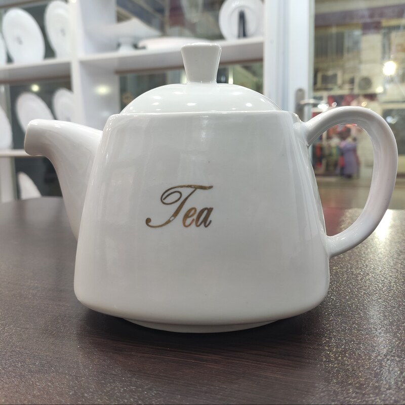 قوری چینی چای ایرانی مهرسانا طرح چهارگوش