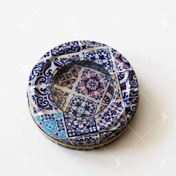 ظرف خاتم زعفران 3گرمی  طرح آبی سنتی  جنس فلز