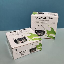 چراغ کمپینگ 100 وات با شارژر خورشیدی GBL