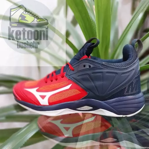 کفش والیبال بسکتبال و هندبال های کپی میزانو مومنتم رنگ مشکی قرمز   Mizuno  Wave  Momentom 2